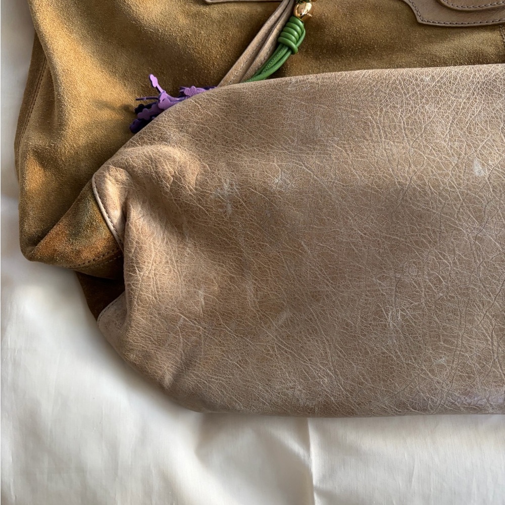 Balenciaga XL Courier Hobo Weekender Bag in Suede AUTHENTIC - Picture 10 of 16